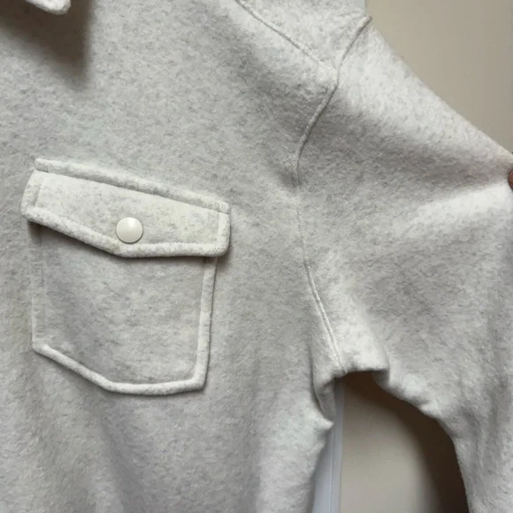 NWT HAVEN Well Within White Wool Fleece Shirt Jacket Cabincore - Picture 4 of 9